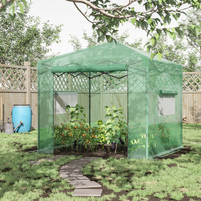 8' x 6' Green Pop Up Greenhouse with Roll-Up Door