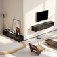 Floating TV Stand for TVs up to 75 Inch, 70.9" TV Cabinet, Entertainment Center with 2 Flip Doors, High Gloss Black