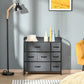 7-Bin Dresser Storage Tower Cabinet Organizer Unit, Easy Pull Fabric Bins with Metal Frame