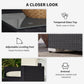 Outdoor Furniture with Table, Wicker Furniture with Loveseat and 2 Chair for Garden, Poolside, Cream