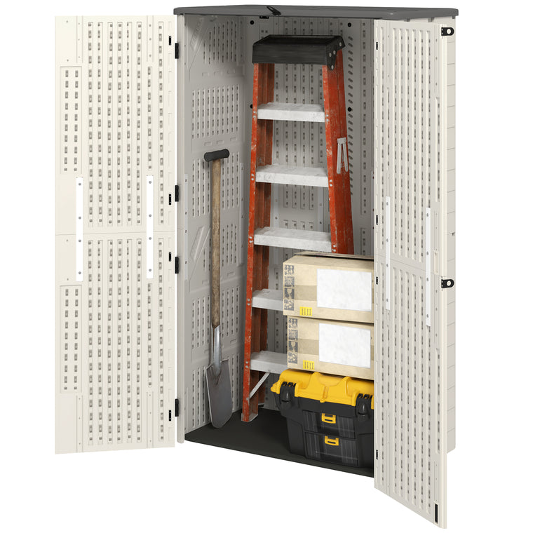 368 Gallon Storage Cabinet with Openable Top and Lockable Doors