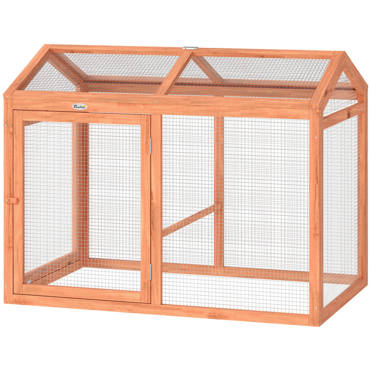 Wooden Chicken Coop with Perch & Dual Doors