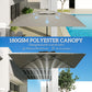 Patio Umbrella with 22 LED Solar Lights and Tilt, Light Grey