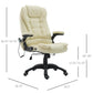 Heated Massage Executive Office Chair, Ergonomic High Back Swivel Computer Chair with Vibration, Beige