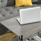 Lift Top Coffee Table with Hidden Storage Compartment and Open Shelves, Lift Tabletop Pop-Up Center Table for Living Room, Light Grey