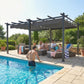 11.7' x 19.6' Retractable Pergola Canopy, Aluminum Pergola for Grill, Patio, Garden, Deck