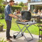 Portable Propane Gas BBQ Grill with Foldable Cart, Wheels, 9500 BTU Gas Barbecue Grill with Piezo Ignition Burner, Black