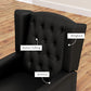 Faux Leather Armchair, Modern Accent Chair with Thick Padding for Living Room, Bedroom, Home Office, Black