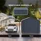 Metal Carport, Heavy Duty Garage Car Shelter with Galvanized Metal Roof and Removable Sidewalls, Light Grey