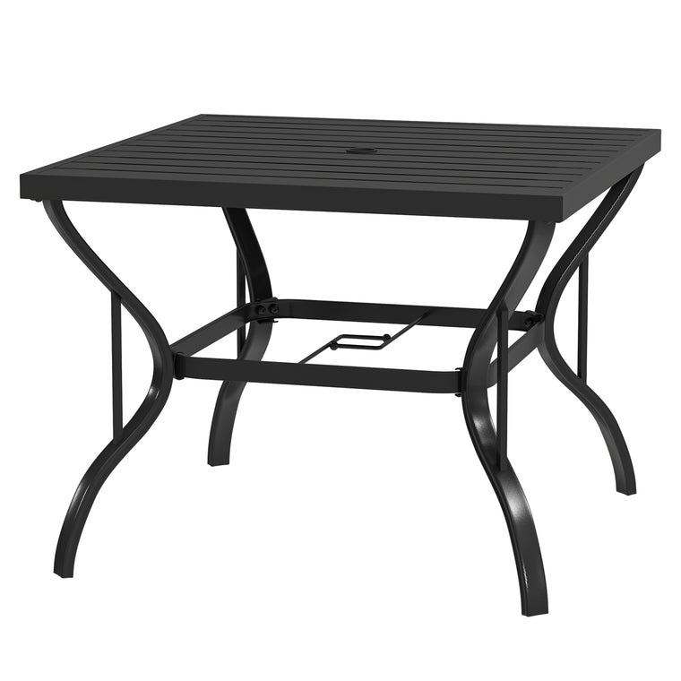 37" Square Galvanized Steel Patio Dining Table