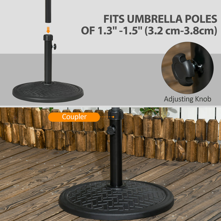 31 lb Black Concrete Round Umbrella Base