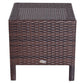 Set of 3 Wicker Nesting Tables Patio Rattan Snack End Side Tables Hand Woven All Weather Garden Outdoor Home Furniture Brown