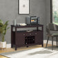 Modern Kitchen Buffet Bar Cabinet Storage Sideboard Dining Server with Drawer & 12-Bottle Wine Rack for Living Room, Espresso