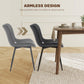 Dining Chairs Set of 4, PU Leather Upholstered Kitchen Chairs with Backrest and Steel Legs, Black