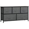 5-Drawer Storage Dresser Tower - Dark Grey