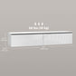 Wall Mounted TV Stand, Floating TV Cabinet for up to 70" TVs with Storage, High Gloss Effect, White