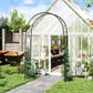 Steel Garden Arch, 7.5' Garden Arbor Trellis for Climbing Plants, Roses, Wedding Arch for Outdoor Bridal Party, Ceremony