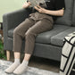 56" 2 Seat Sofa, Modern Love Seats Furniture, Upholstered 2 Seater Couch with Side Pockets, Solid Wood Frame, Grey