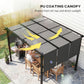 Metal Pergola, Outdoor Pergola with Retractable Canopy, for Garden, Patio, Backyard, Deck