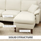 Modern L-Shape Sectional Sofa with Reversible Chaise - Cream White