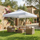 Pop Up Canopy Waterproof Canopy Tent with Carrying Bag for Parties Garden BBQs 9.8' x 9.8' White