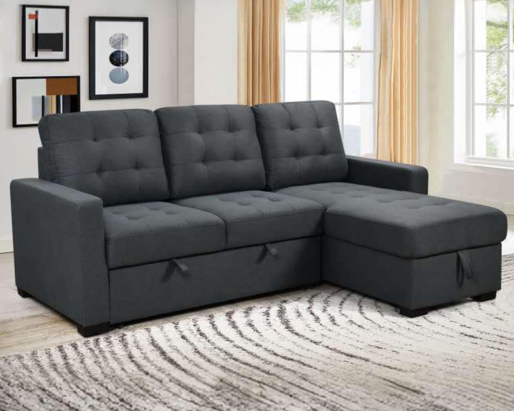 Dyno Reversible Sectional with Sleeper Storage