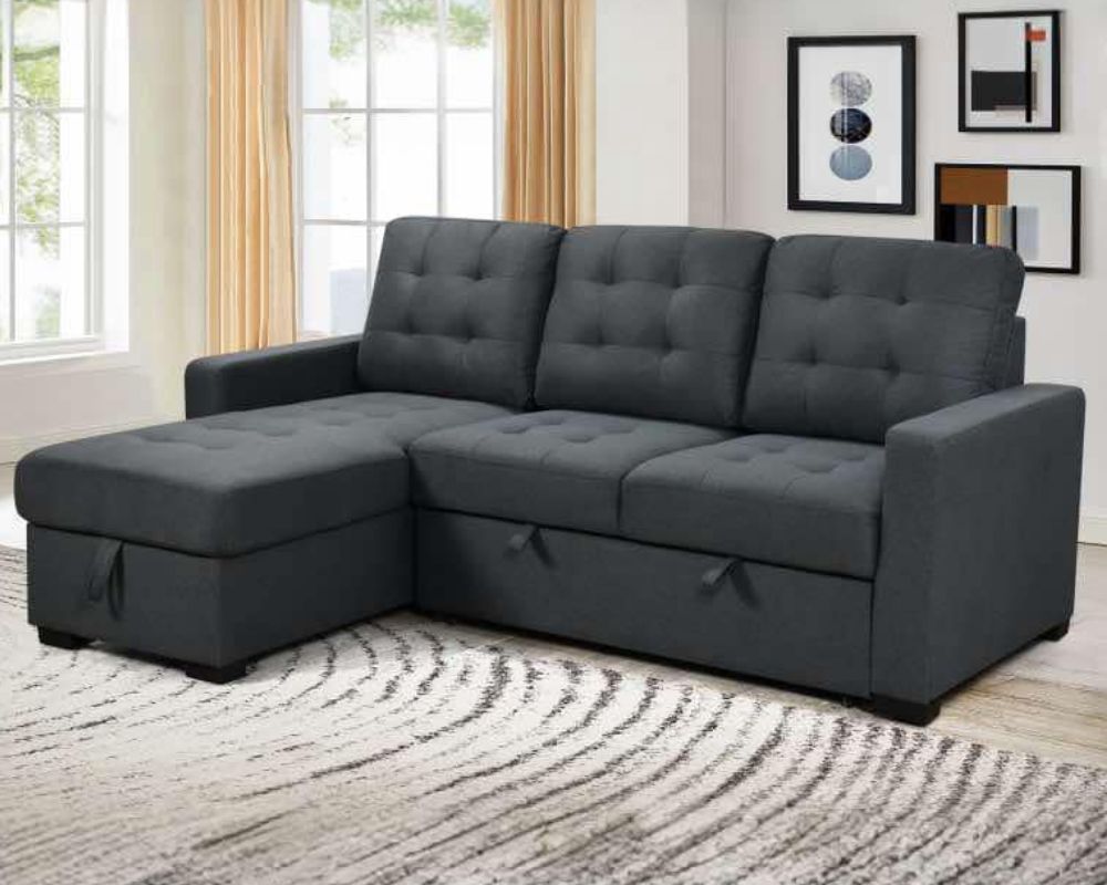 Dyno Reversible Sectional with Sleeper Storage