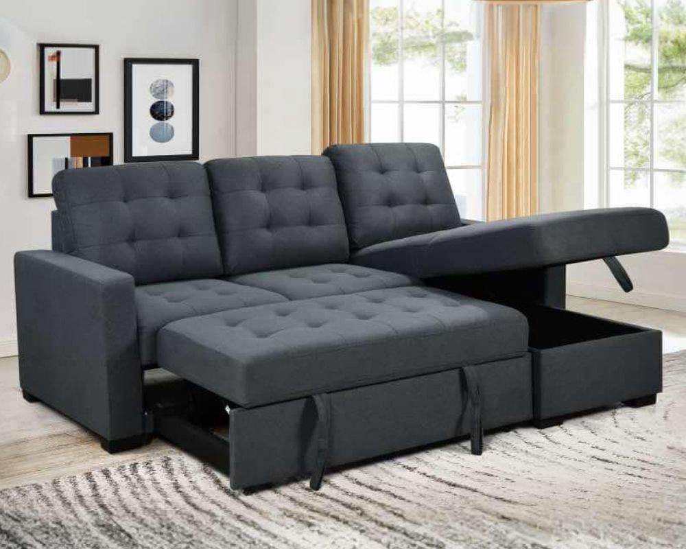 Dyno Reversible Sectional with Sleeper Storage - Forward Furniture