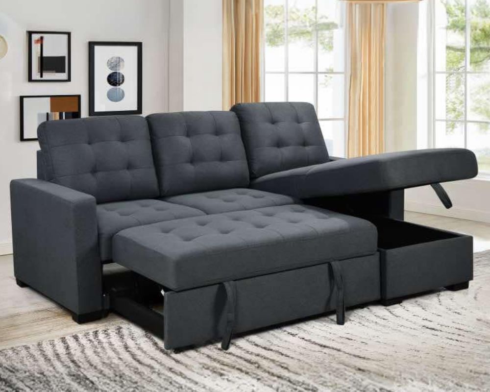 Dyno Reversible Sectional with Sleeper Storage