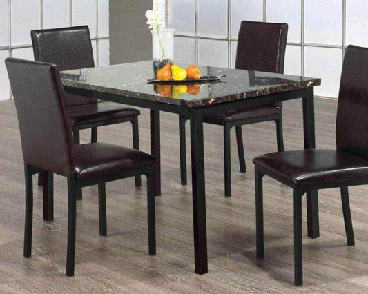Pickering 5 Piece Faux Marble Top Dinette Set - In 3 Colours