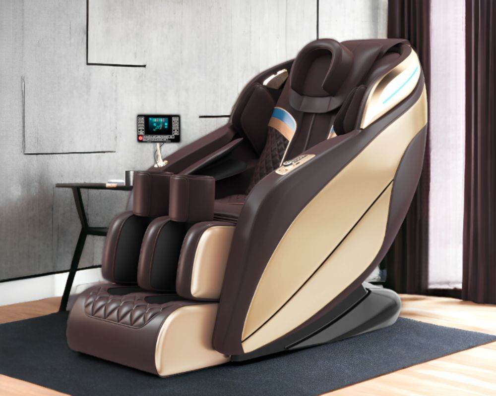 Zenith Tan Leather Heated Massage Chair