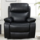 Manual Black Leather Recliner