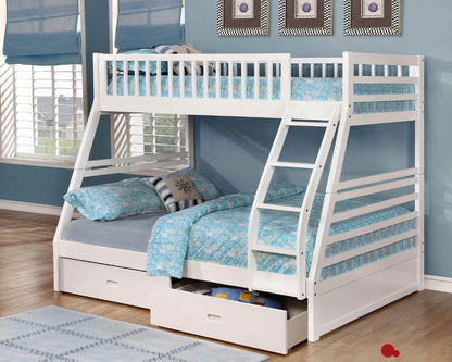 Fraser Twin over Double Bunk Bed with Storage - 3 Colours