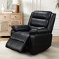 Black Leather Electric Recliner with Massage and Heating