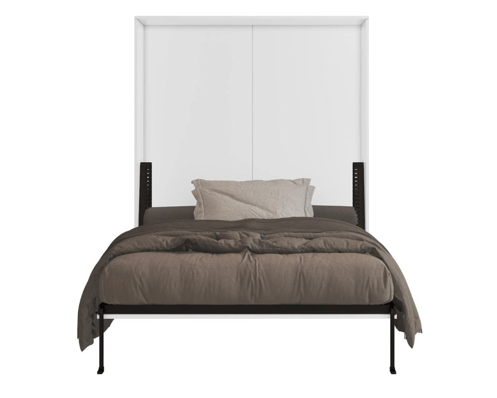 Wallie White Vertical Murphy Bed