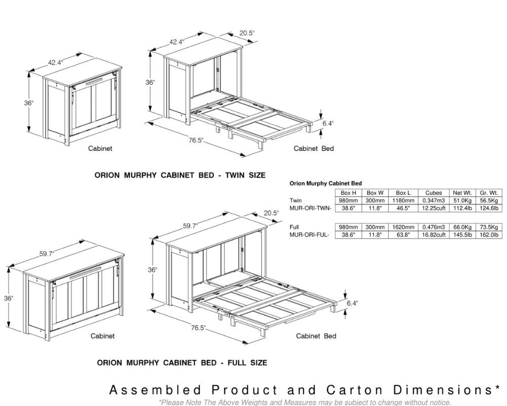 wood murphy bed