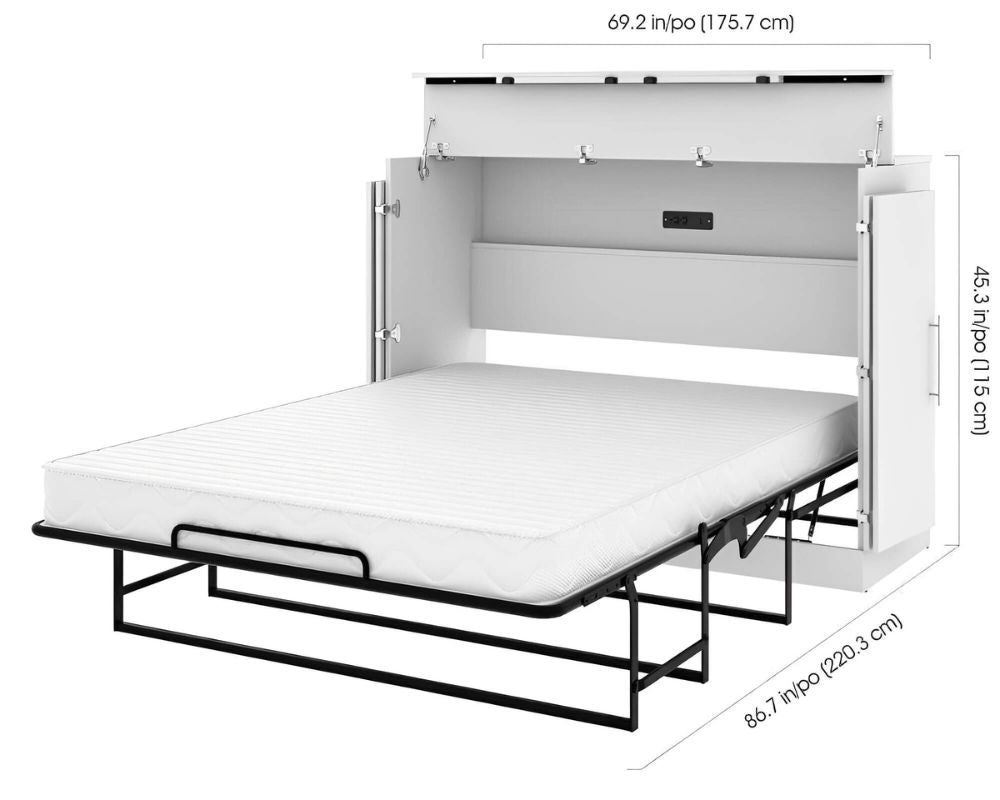 Nebula Double Murphy Cabinet Bed with Mattress