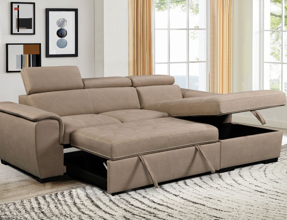 Jordan Sleeper Sectional with Storage Chaise