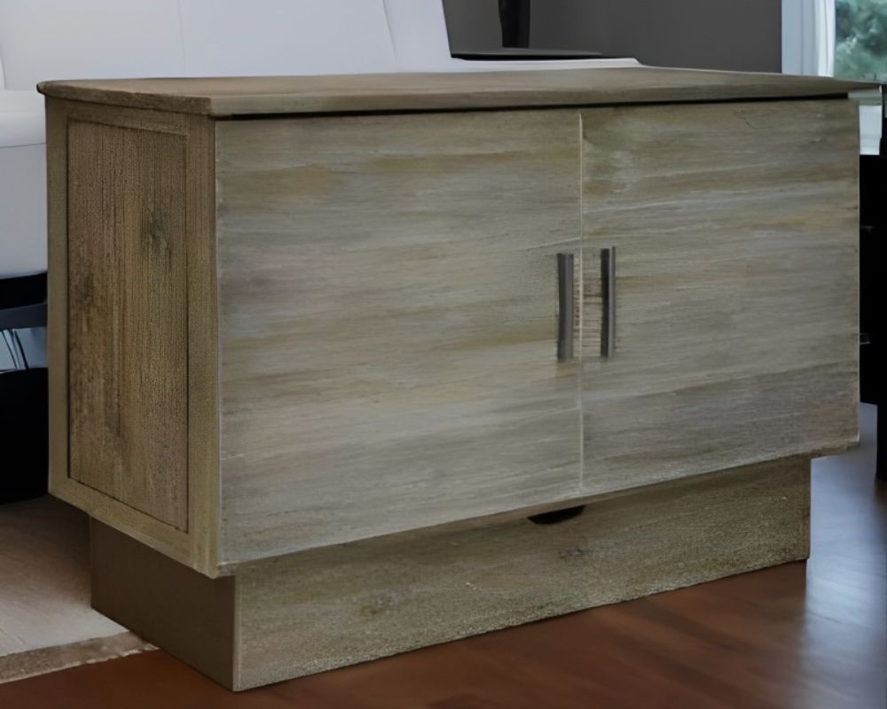 Stockholm Murphy Cabinet Bed in Brushed Grey