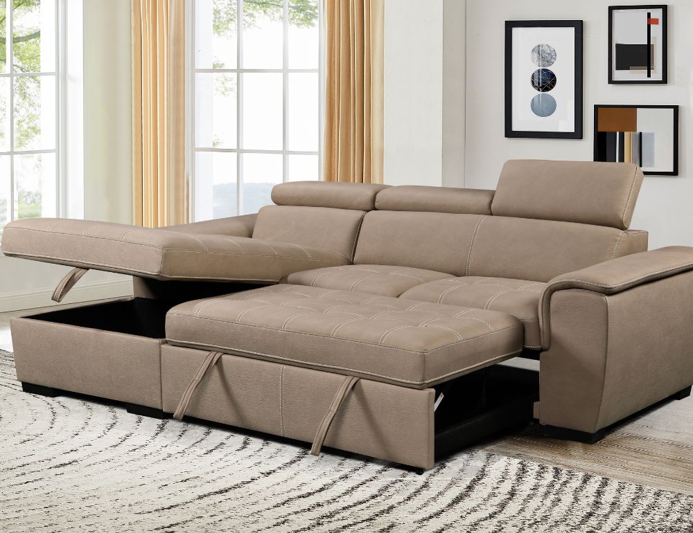 Jordan Sleeper Sectional with Storage Chaise