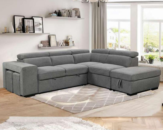 Bel Air Convertible Sleeper Sectional with Storage