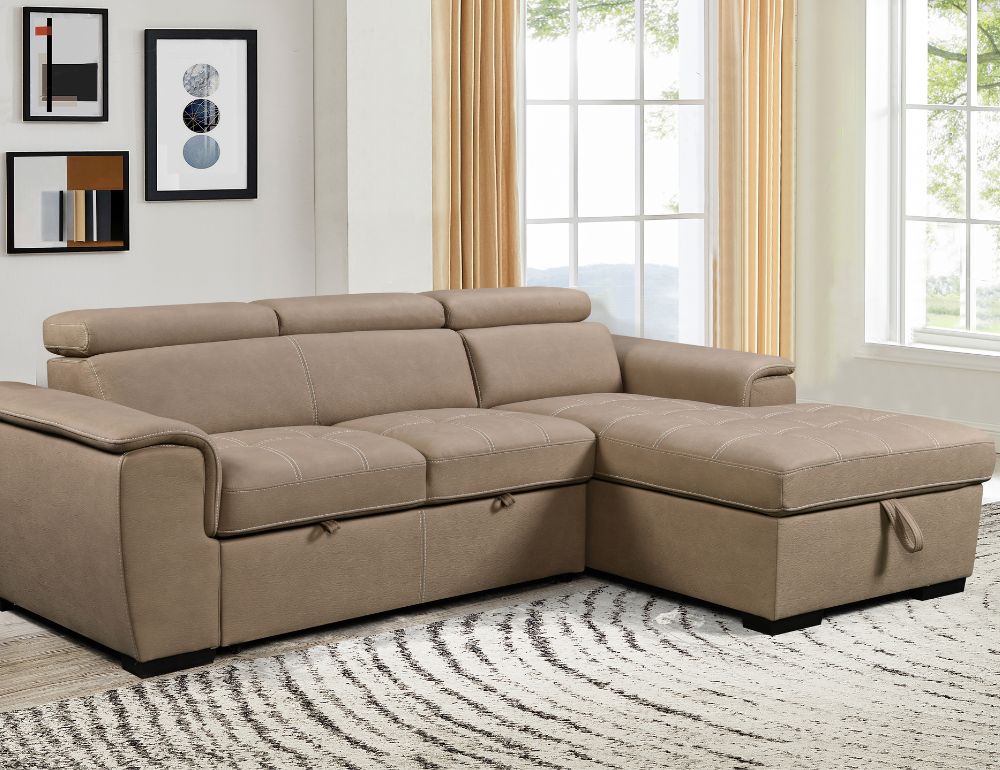 Jordan Sleeper Sectional with Storage Chaise