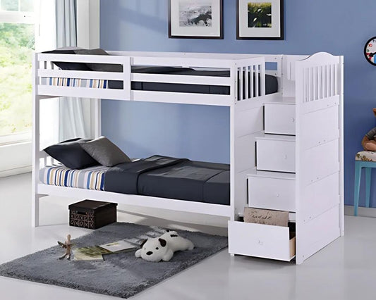 Melody Single over Single Bunk Bed - Solid Wood