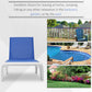 Outdoor Chaise Lounge Chair, Patio Aluminum Tanning Chair with 5-Level Adjustable Back, Portable Wheels, Breathable Mesh Fabric, for Pool, Deck, Garden, Blue