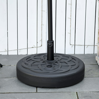 77 lb Black Round Umbrella Base, Heavy Duty