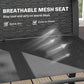 Outdoor Bistro Set, 3 Piece Wicker Patio Furniture with Mesh Seat, Glass Table, Cushions for Porch, Balcony, Grey
