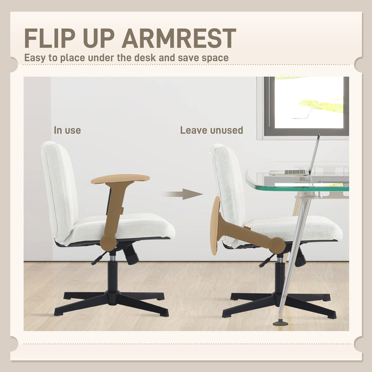 Criss Cross Office Chair with Flip-Up Armrests