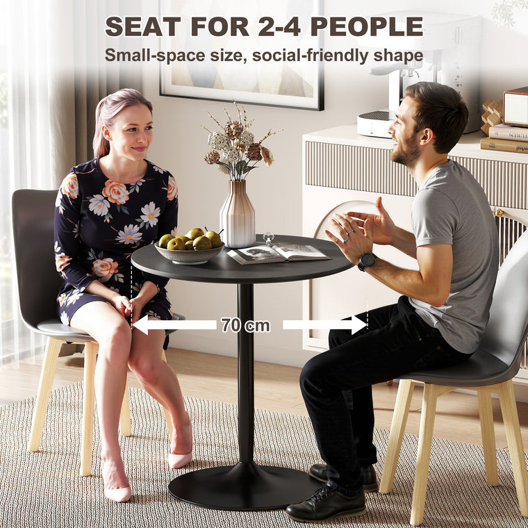 27.6" Round Dining Table Seats 2