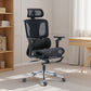 Ergonomic Office Chair, Mesh Computer Chair with High Back, Lumbar Support, 6D Armrests, Headrest, Footrest, Black