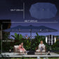 Double-sided Patio Umbrella with Base Included & 48 LED Lights 15ft Dark Blue